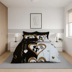 ARMONIA - Juego sabanas King 25 plazas diseño Queen Celebración modelo 621