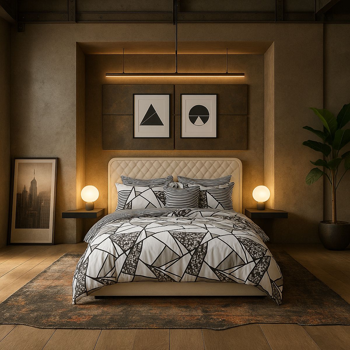 ARMONIA - Juego de sábanas 25 plazas King diseño Queen Mosaico modelo 622