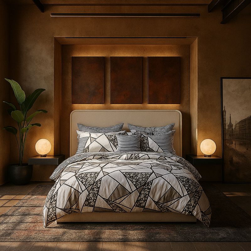 ARMONIA - Juego de cama cama King de 25 plazas diseño Queen Mosaico modelo 622