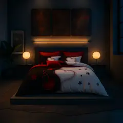 ARMONIA - Juego de cama 25 plazas King diseño Queen Corazones modelo 635