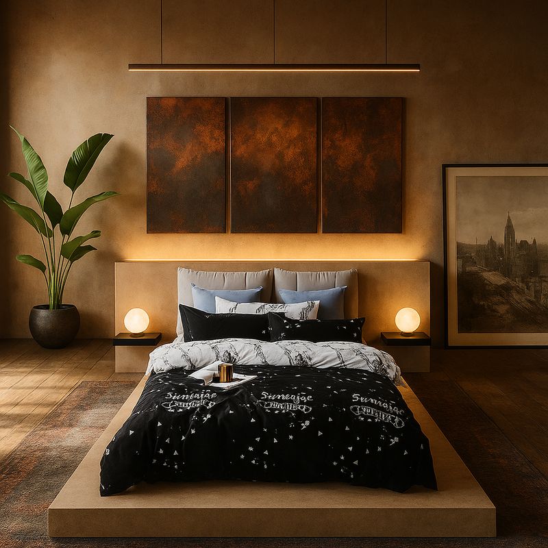 ARMONIA - Ropa de cama Queen 2 plazas diseño Plazas Queen Sunshine modelo 646