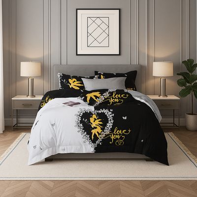 Imagen 2 del producto Set de sábanas Queen 2 plazas diseño Love You modelo 641