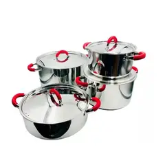GENERICO - BATERIA DE COCINA ARTE ANDINO 8 PIEZAS ACERO INOX