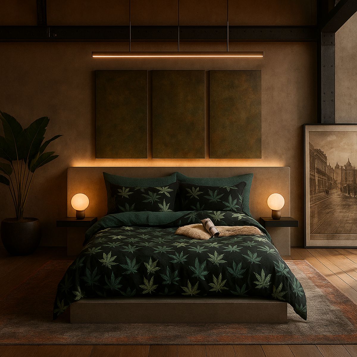 ARMONIA - Set de sábanas 2 plazas Queen diseño Canavis modelo 643