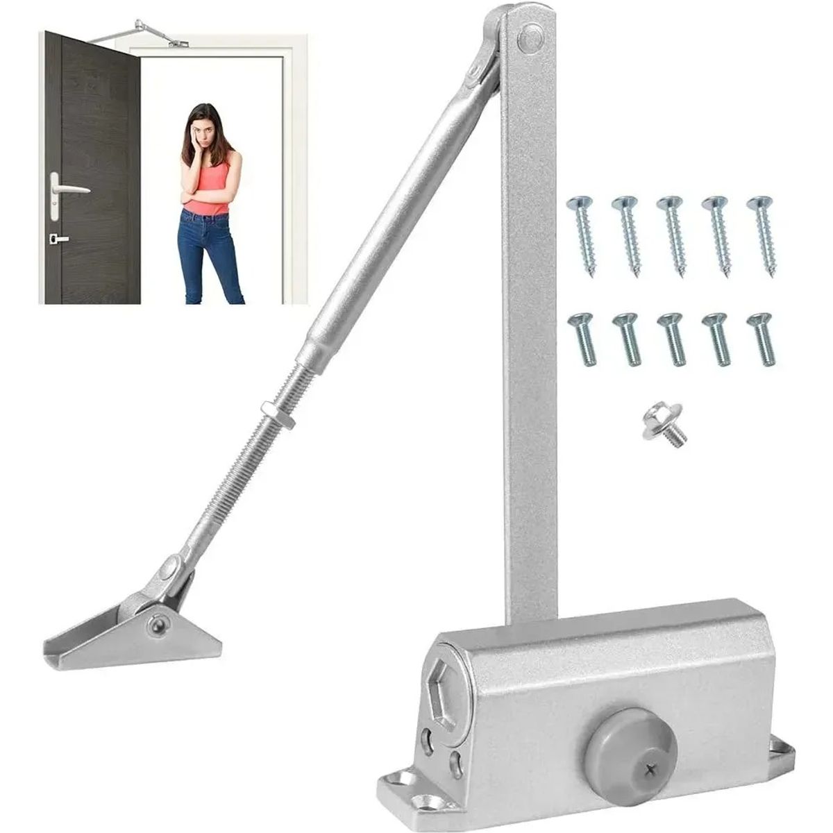 GENERICO - Cierrapuertas Brazo Hidraulico 35 A 85 Kg