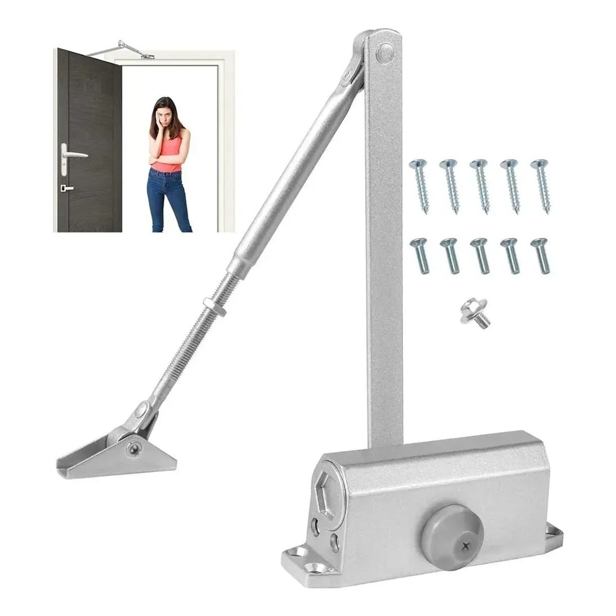 GENERICO - Cierrapuertas Brazo Hidraulico 35 A 85 Kg