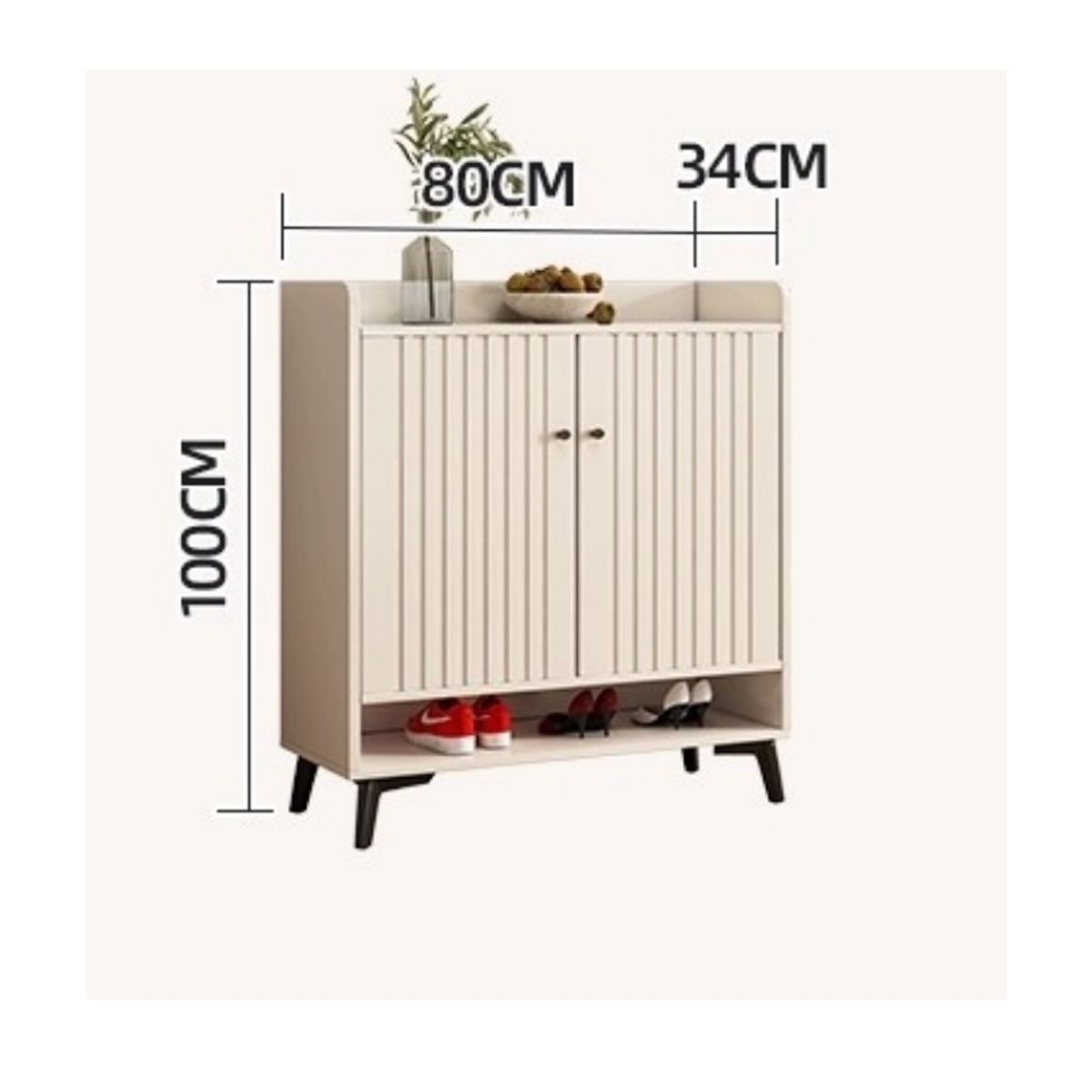 GENERICO - Zapatero Organizador Mueble Con Puerta 80x35x100