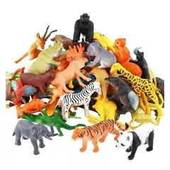 GENERICO - Set 53 Pcs Animales Salvajes Pvc Figura Juguete