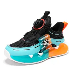 DANWEILE - Zapatillas running transpirables suela blanda para niños Verde oscuro