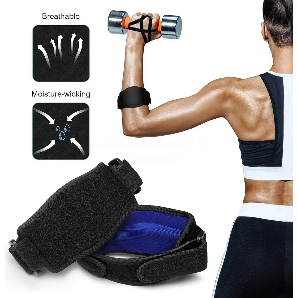 GENERICO - Pack X2 Soportes Codo Para Epicondilitis Y Tendinitis