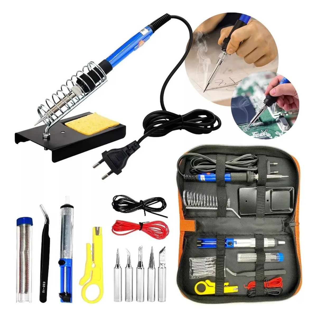 GENERICO - Pirógrafo Para Madera Y Cuero Pirograbador Kit Con Estuche