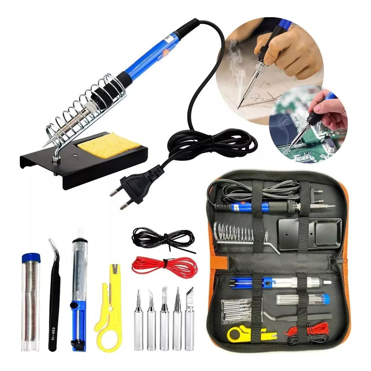 GENERICO - Pirógrafo Para Madera Y Cuero Pirograbador Kit Con Estuche