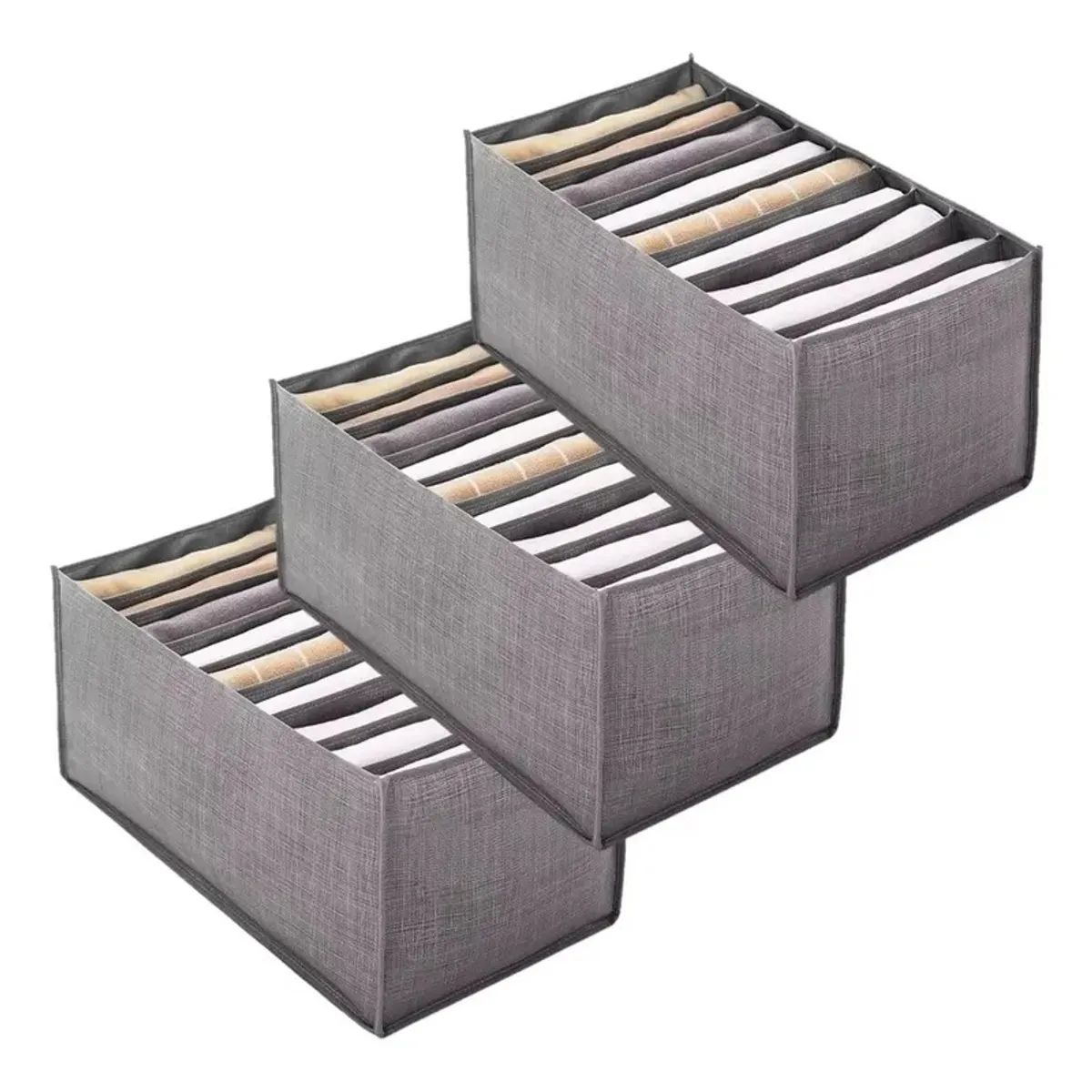 GENERICO - Pack X3 Organizador De Ropa 9 Divisores Ropa Interior