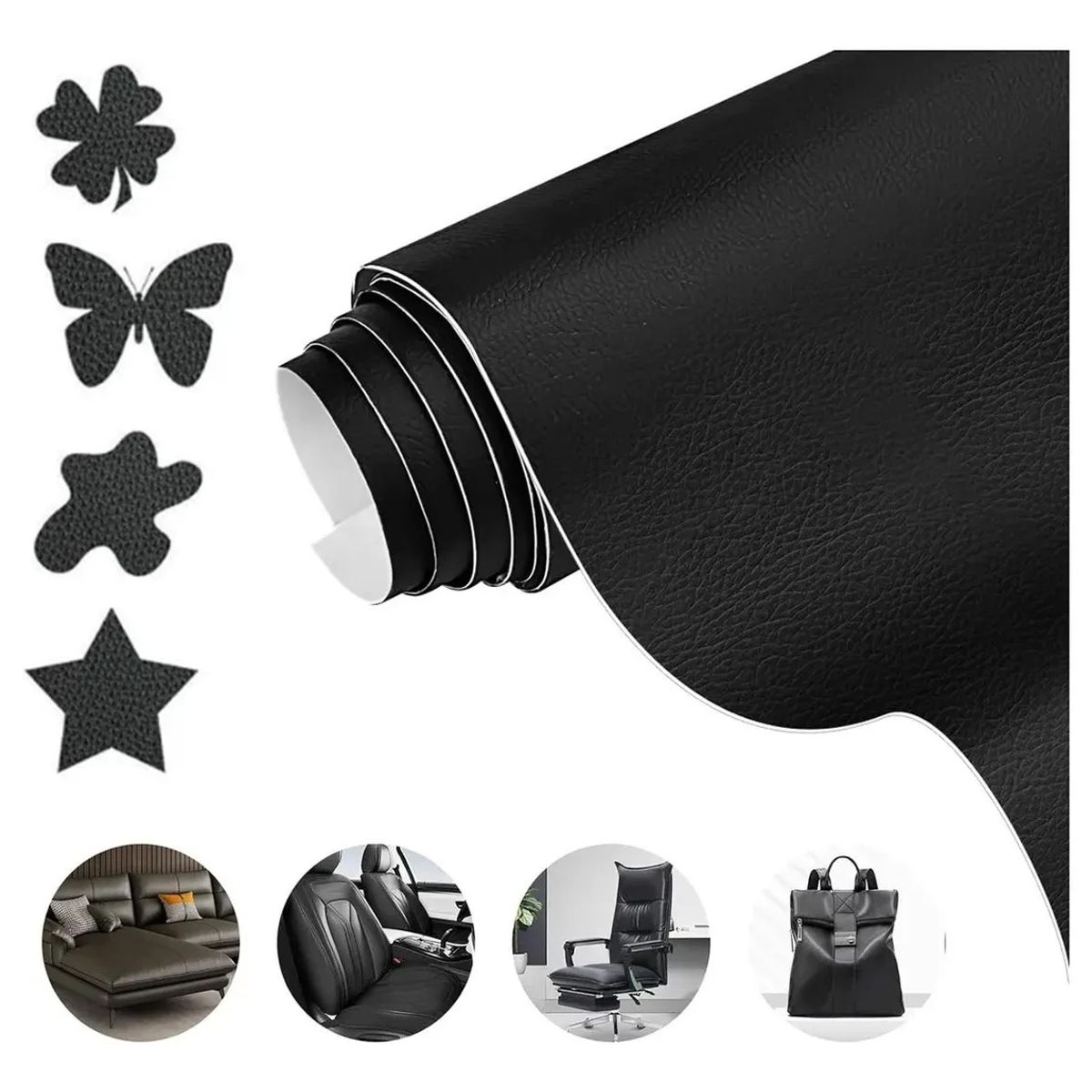 GENERICO - Parche Reparador Cuero Autoadhesivo 20x30cm Para Sofá Auto