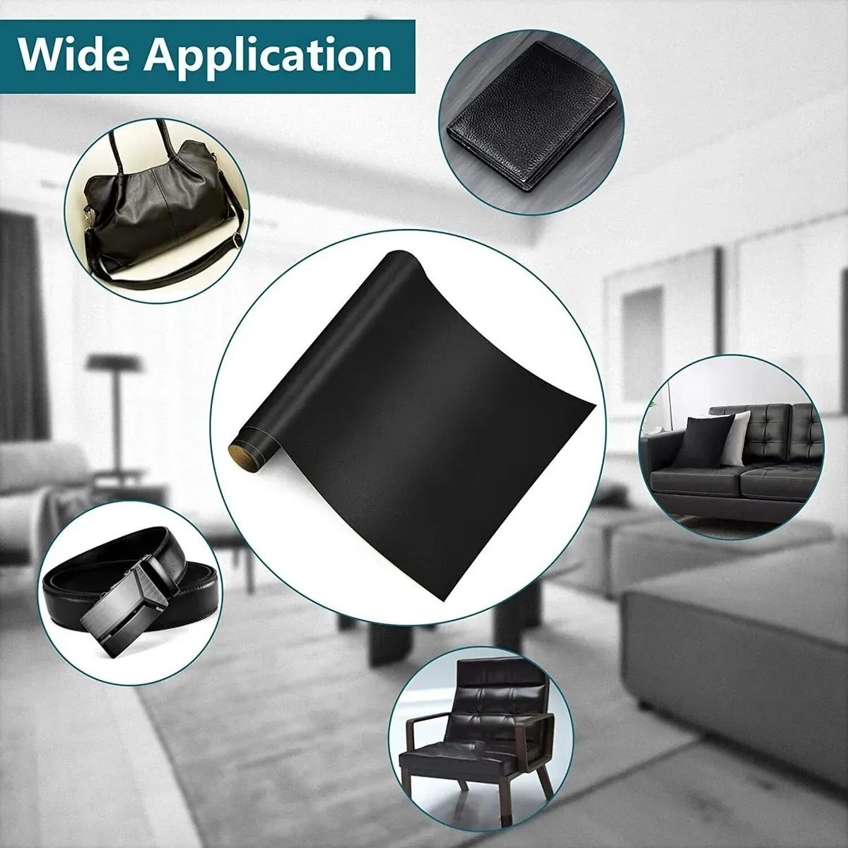 GENERICO - Parche Reparador Cuero Autoadhesivo 20x30cm Para Sofá Auto