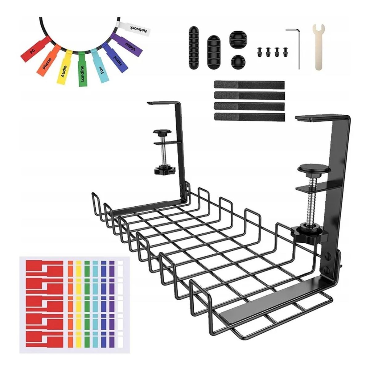 GENERICO - Organizadores De Cables De Escritorio 40x17 Cm