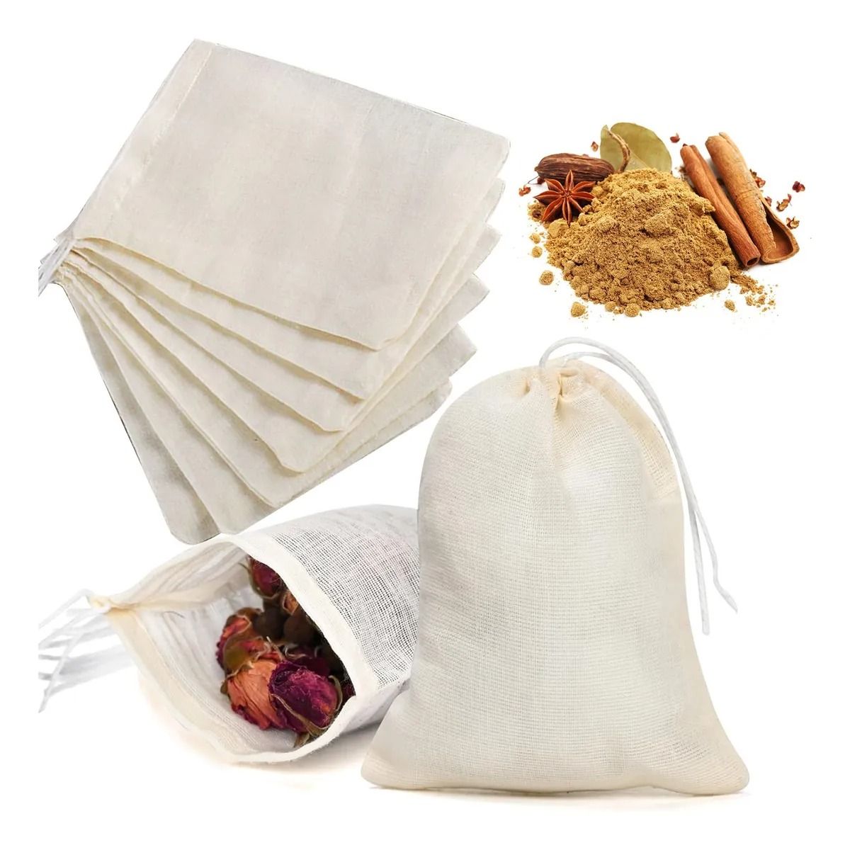 GENERICO - Pack 10 Bolsas Saquito Crea Biodegradable Reusable 20x30cm