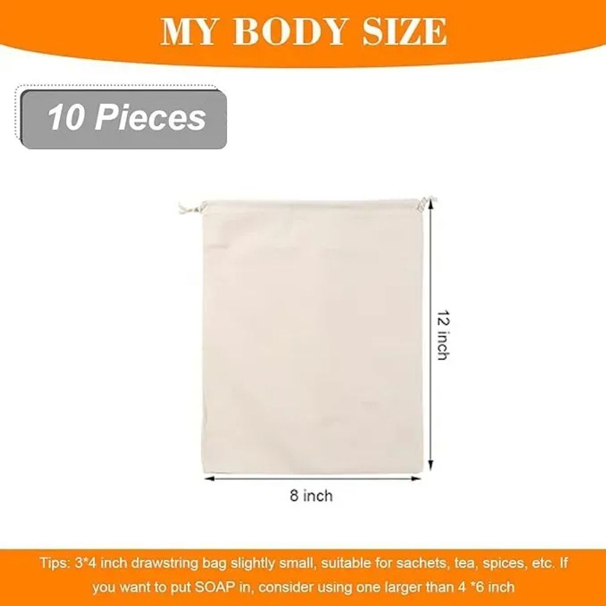 GENERICO - Pack 10 Bolsas Saquito Crea Biodegradable Reusable 20x30cm