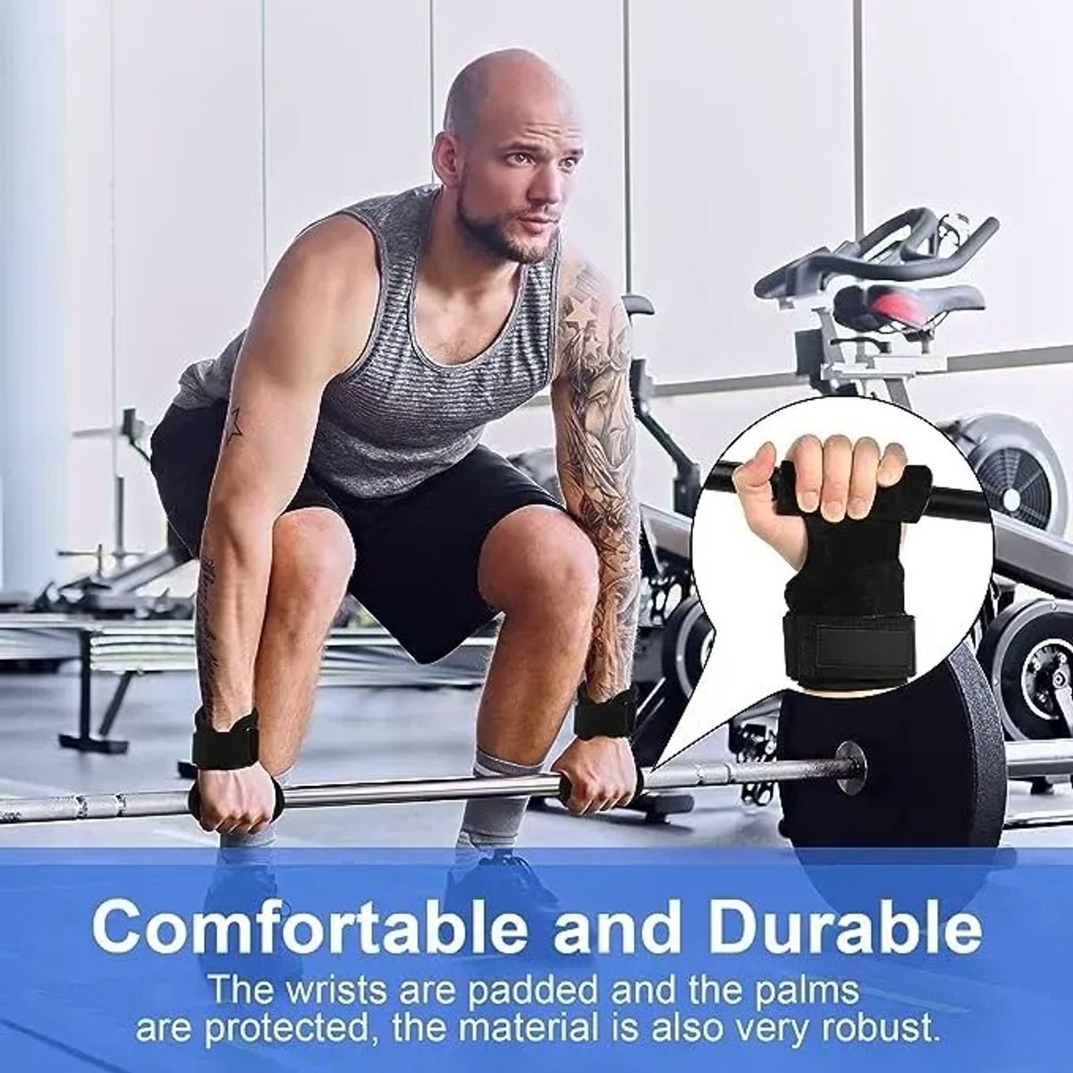 GENERICO - Calleras De Cuero Para Pesas Crossfit Calistenia El Par