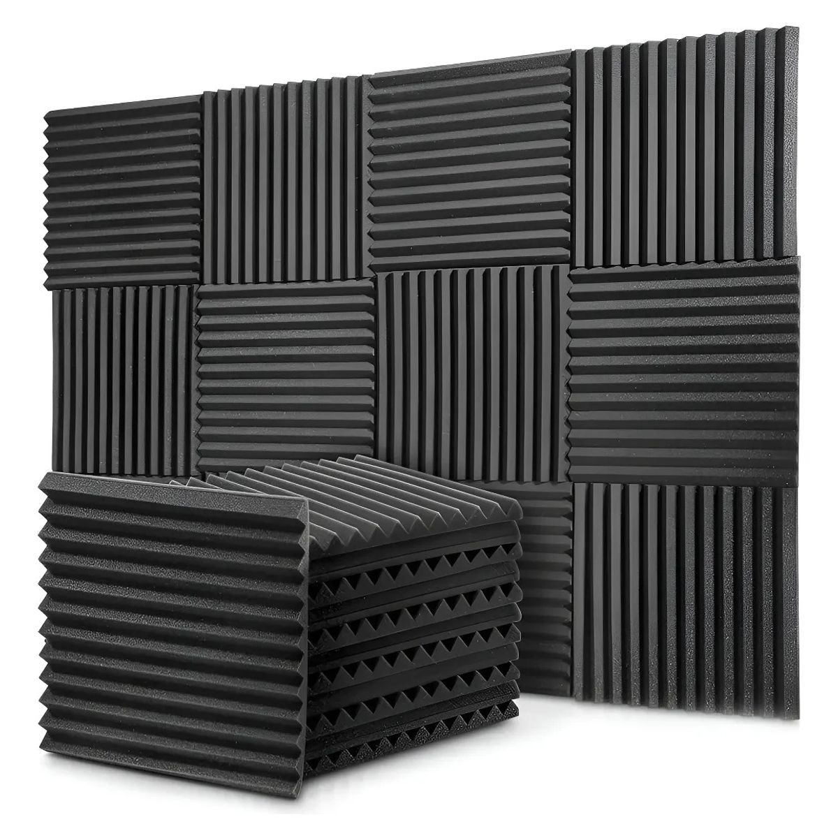 GENERICO - 12x Espuma Acústica Aislante Alta Calidad 30x30x25cm