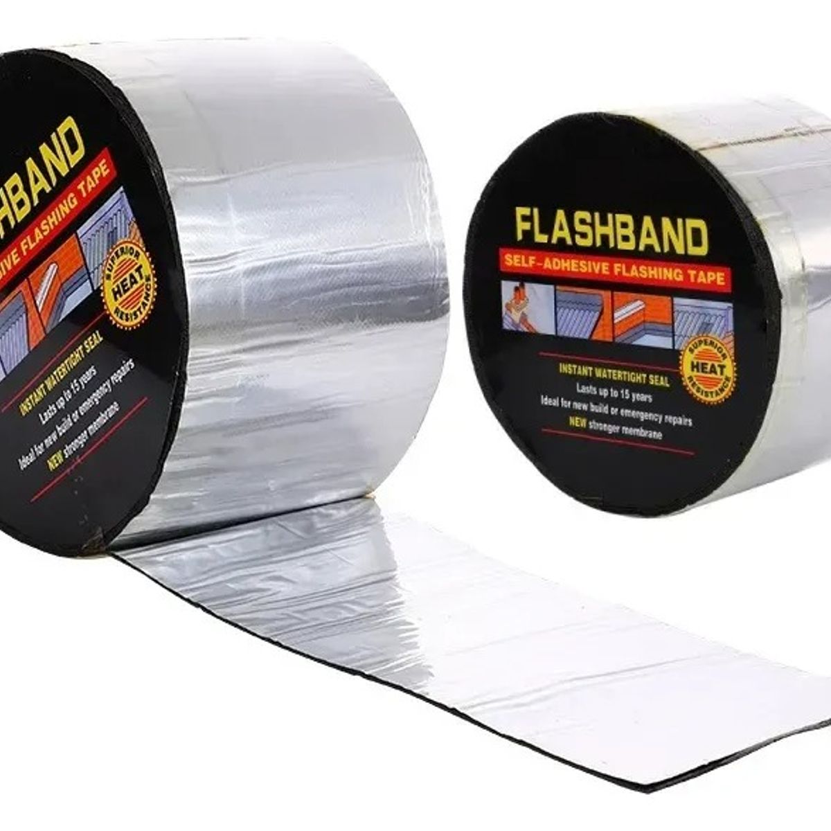 GENERICO - Cinta Sellador Techo Impermeable Aluminio Asfalto Betún 10m