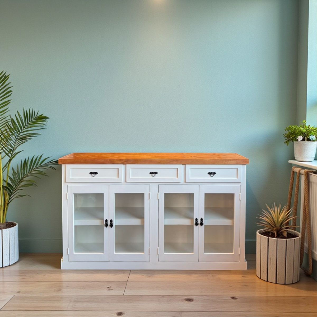 ARCA - Buffet de madera y vidrio Idan 90ALTOx40FONDOx150ANCHO