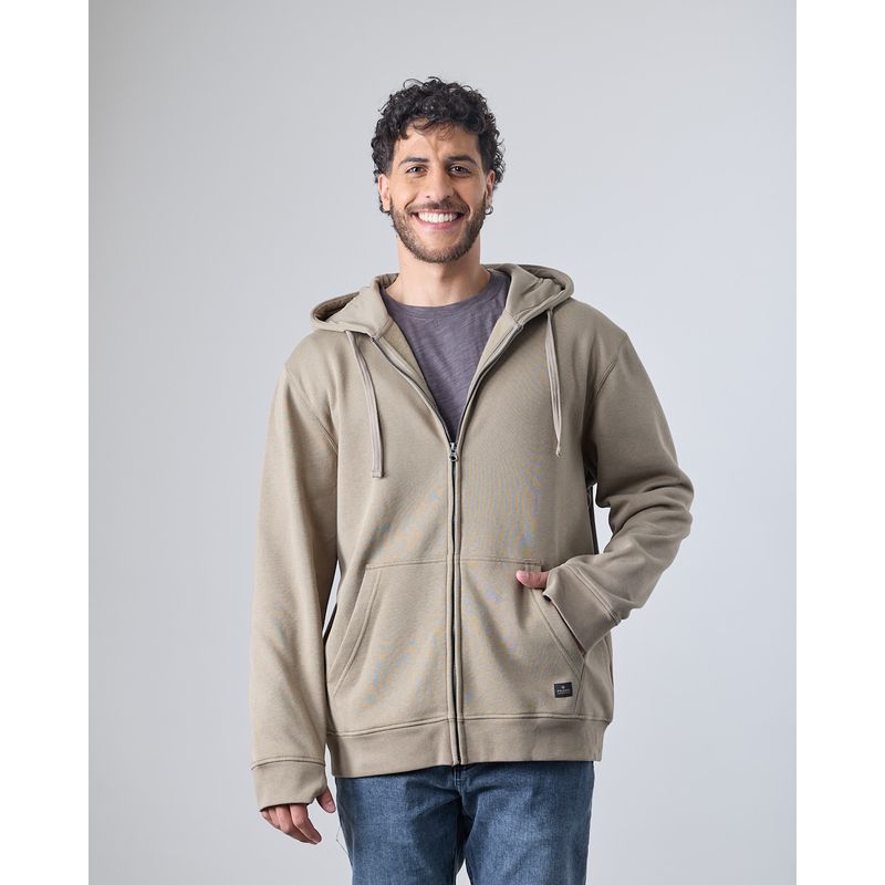 POLEMIC - Poleron Hombre Franela con cierre Gorro XV7706 Polemic
