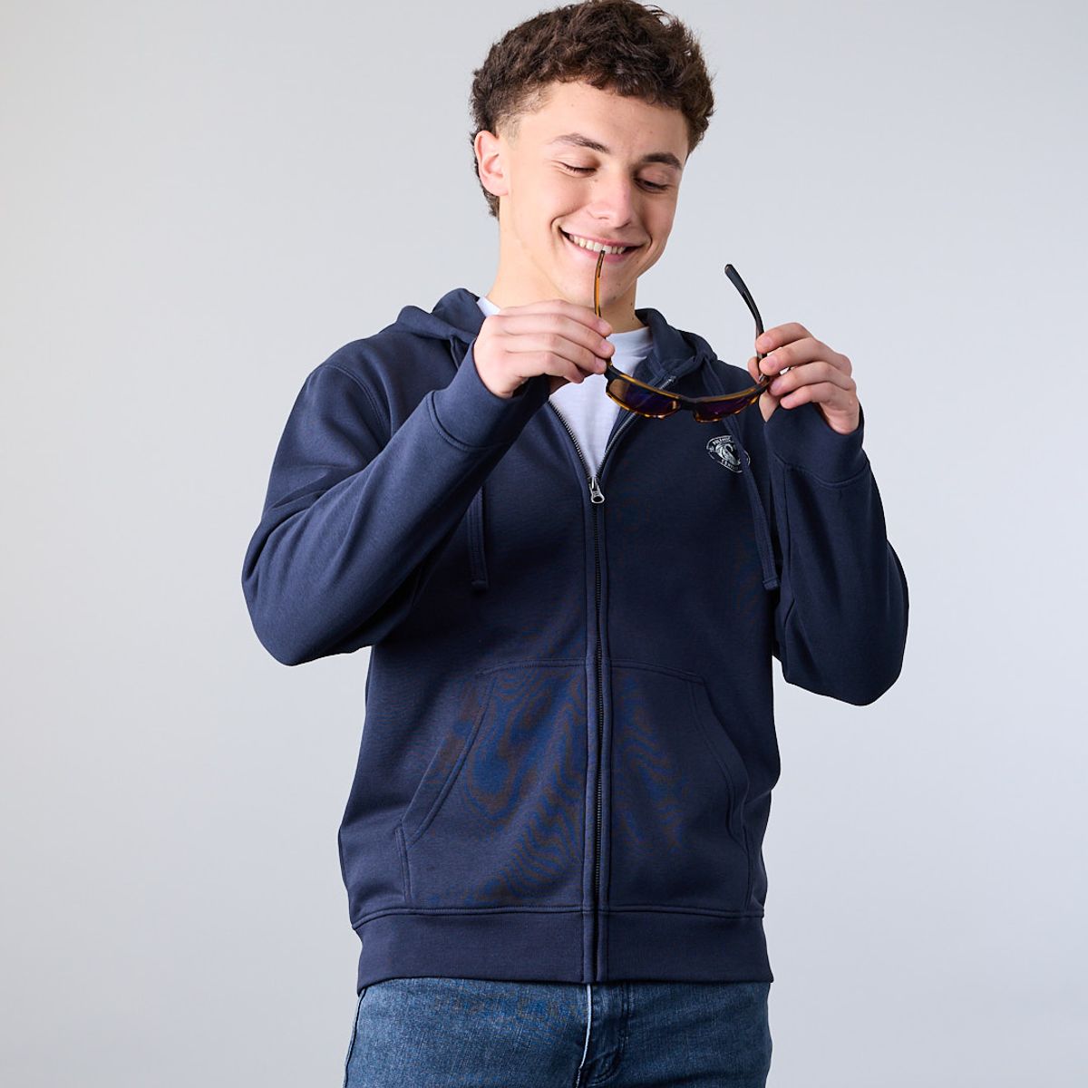 POLEMIC - Poleron Junior Franela con cierre Gorro XV7306 Polemic