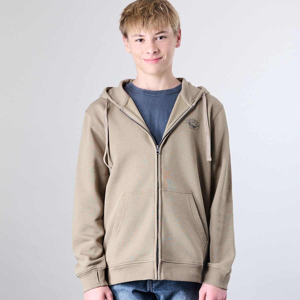 POLEMIC - Poleron Junior Franela con cierre Gorro XV7306 Polemic