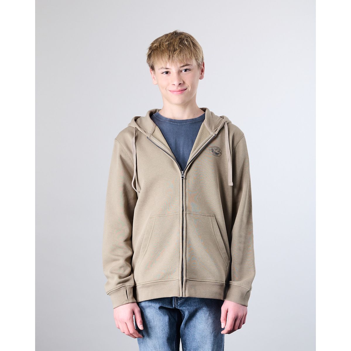 POLEMIC - Poleron Junior Franela con cierre Gorro XV7306 Polemic