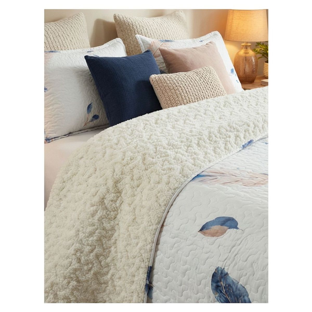 GENERICO - Cubrecama Sherpa 1.5 Plazas - Iowa M958