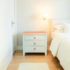 GENERICO - Velador de madera 3 cajones 65x40x60 color Verde