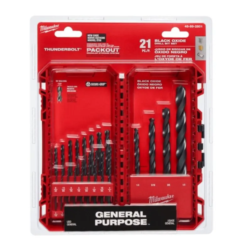 MILWAUKEE - Set de Brocas Thunderbolt Black Oxide Milwaukee 48-89-2801