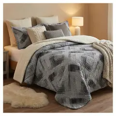 GENERICO - Cubrecama Sherpa 1.5 Plazas - Patagónico M957