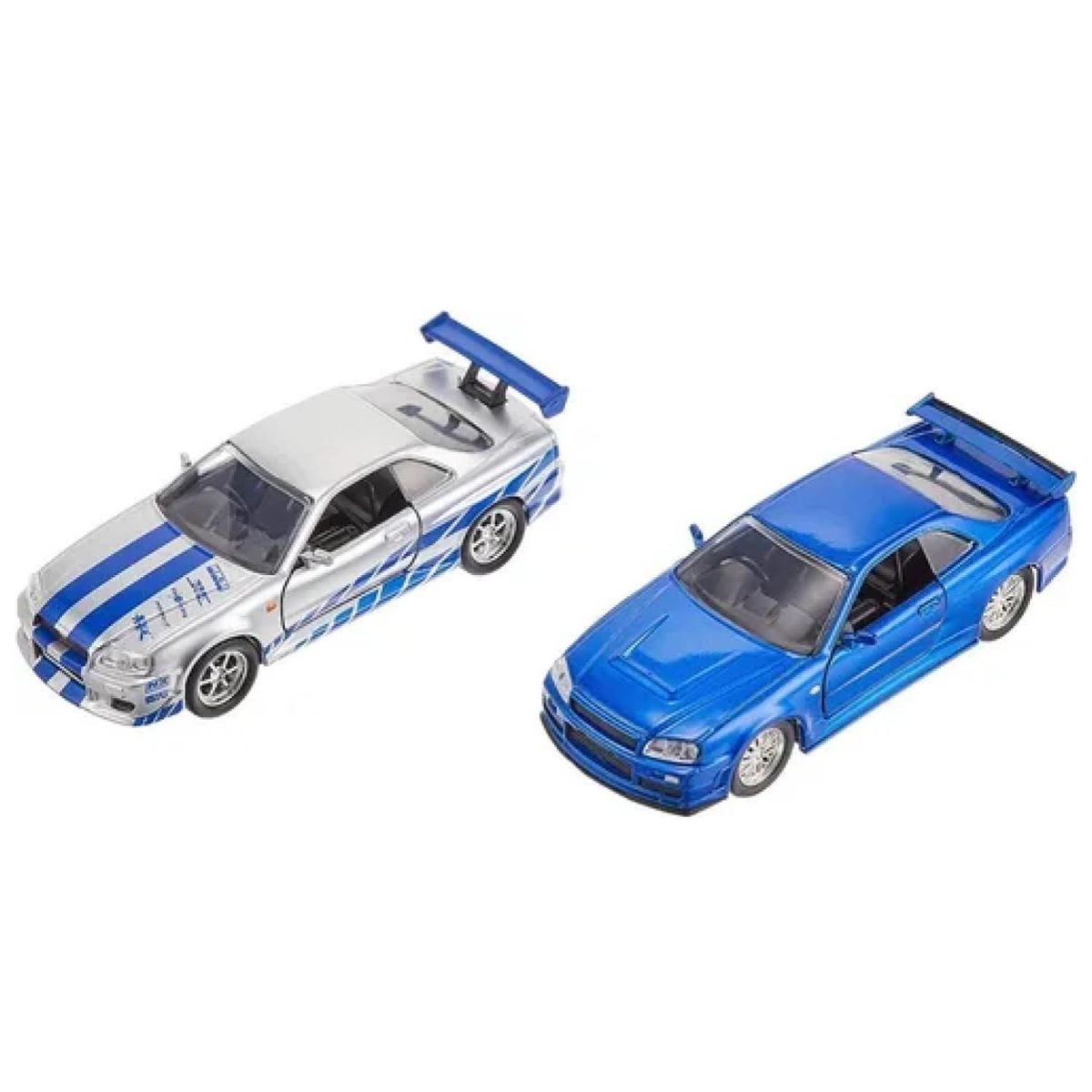 GENERICO - Juguete Pack 2 Autos Rapidos Y Furiosos 2 Skyline 1:32