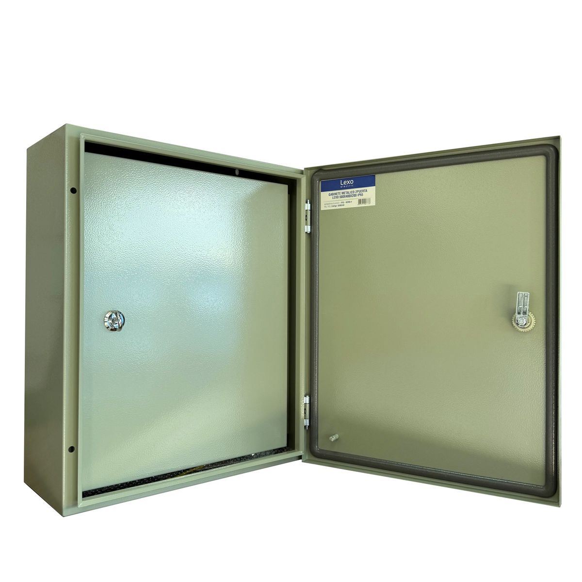 GENERICO - Gabinete Tablero Metálico Eléctrico 500x400x200 2 puerta Ip65