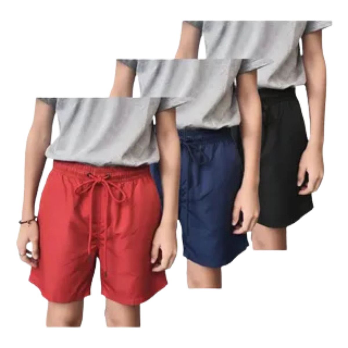 LOOK SHOP - Pack 3 Short Traje De Baño Niños, Juvenil Forro Malla. 504