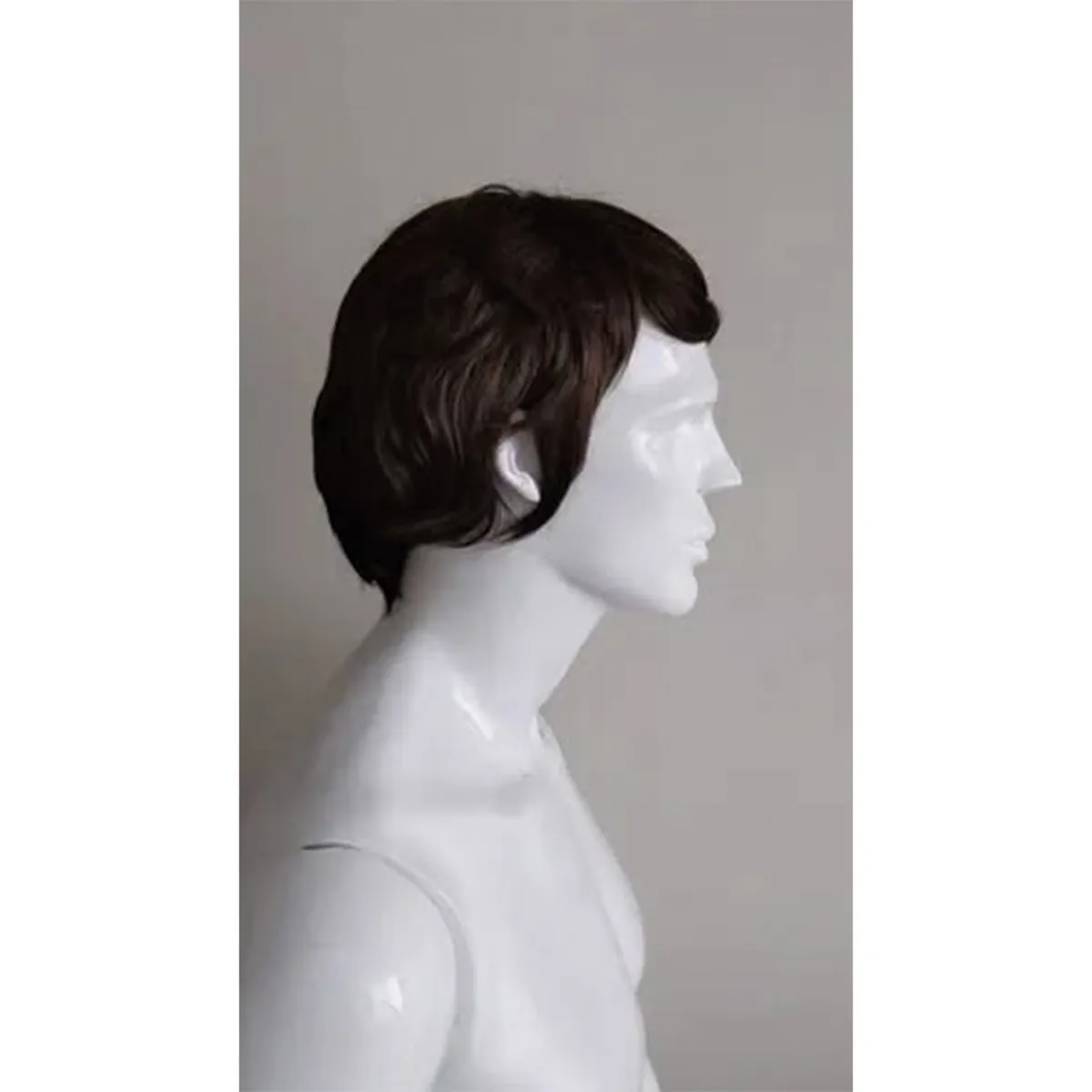 GENERICO - Peluca Recta Para Hombre castaño