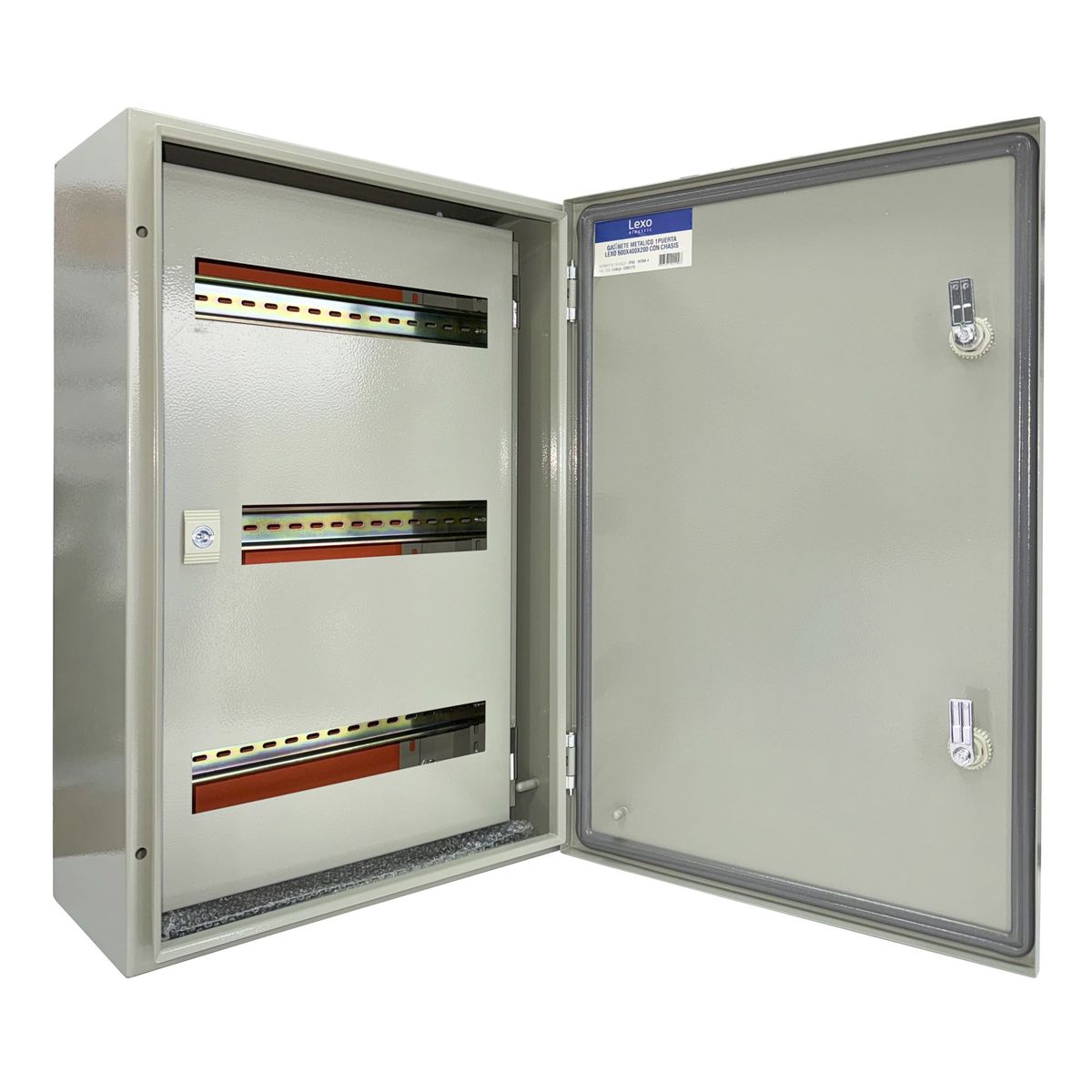 GENERICO - Gabinete Tablero Metálico Eléctrico 600x400x200 1 puerta chasis Ip65