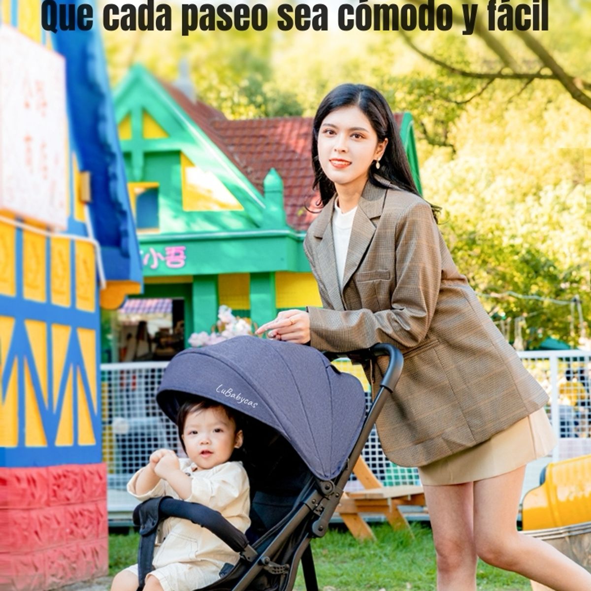 LUBABYCAS - Coche Paseo Maleta Compacto 0-3 Años Tour Rosa LuBabycas