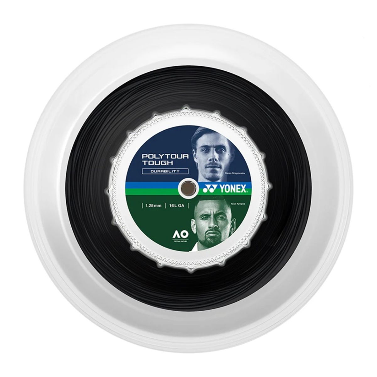 YONEX - Rollo de Cuerda Yonex Poly Tour Tough Negro 1.25 - 200m