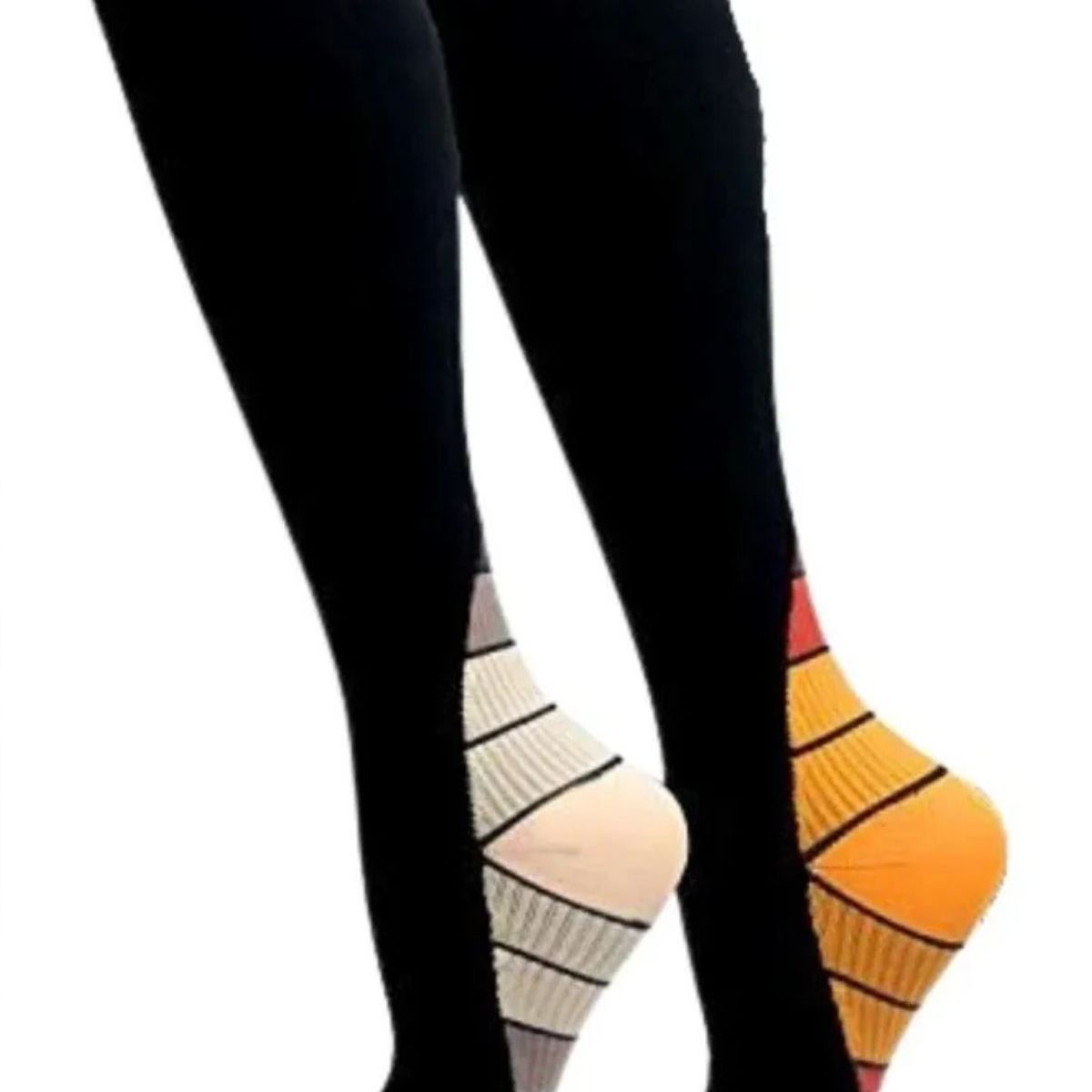 LOOK SHOP - Pack 2 Pares Media Larga Compresión Varices Deportiva Diseño Mujer