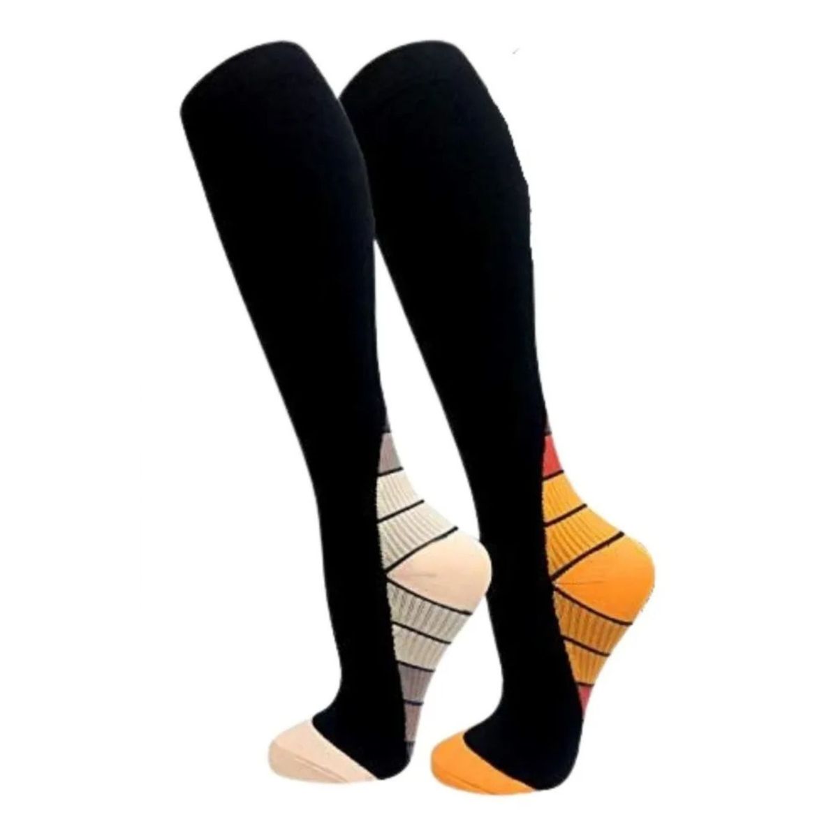 LOOK SHOP - Pack 2 Pares Media Larga Compresión Varices Deportiva Diseño Mujer