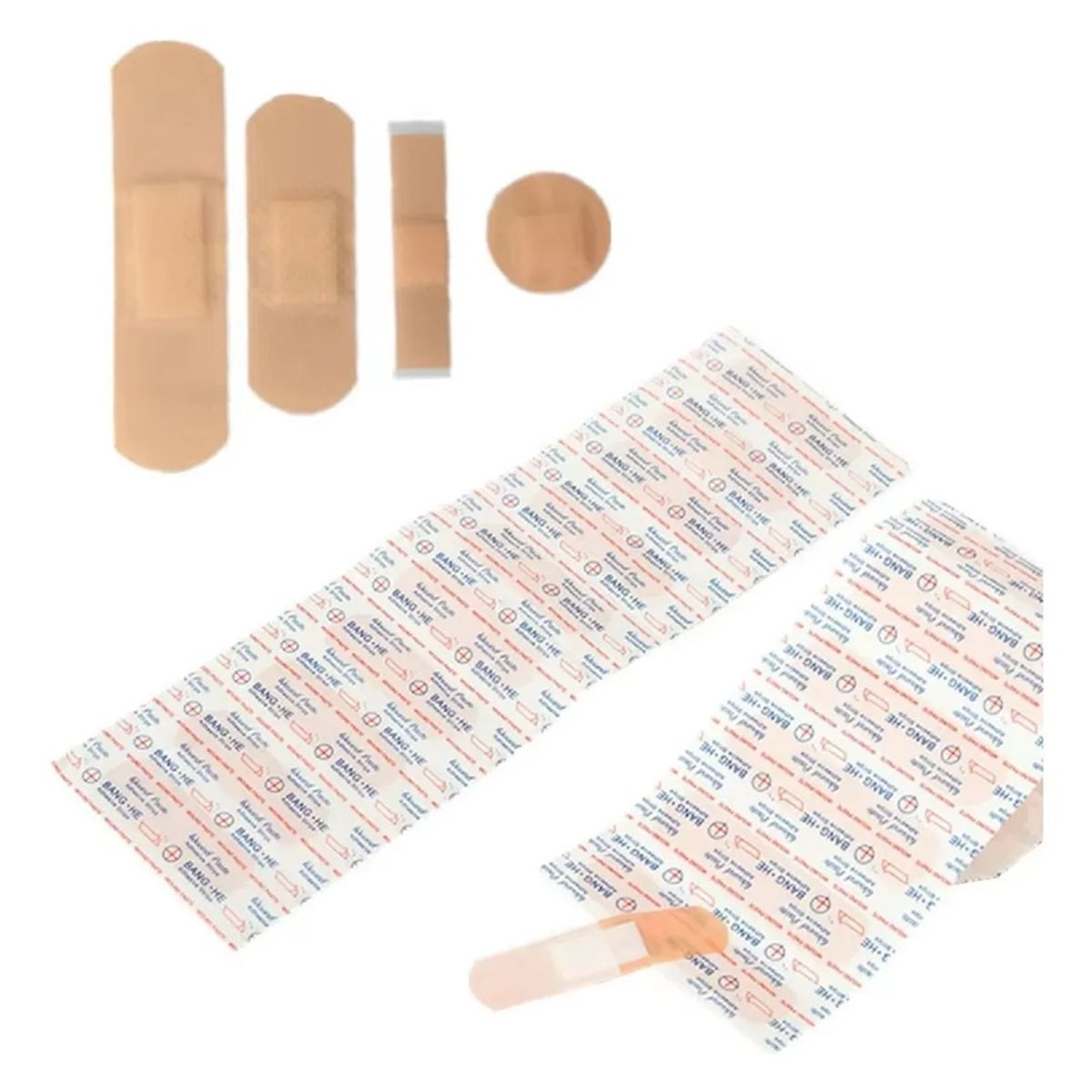 GENERICO - Parche Curita Adhesivo Variado Resistente Agua 100 Unidades