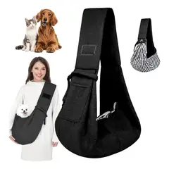 GENERICO - Bolso tipo morral para llevar mascota reversible