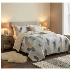 GENERICO - Cubrecama Quilt Sherpa 2 Plazas - Dakota M967