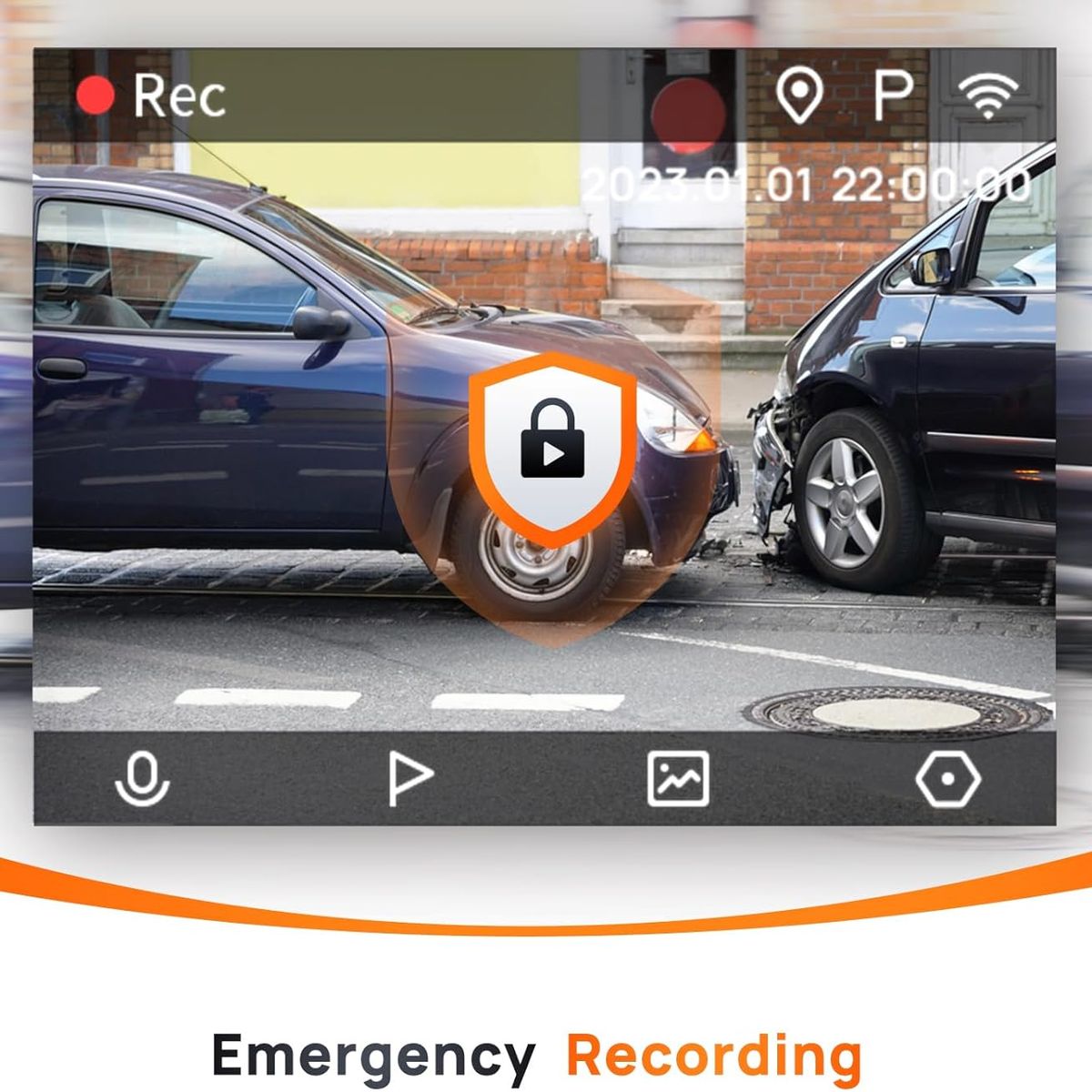 70MAI - 70mai Cámara frontal y trasera A500S GPS integrado Wifi pantalla IPS