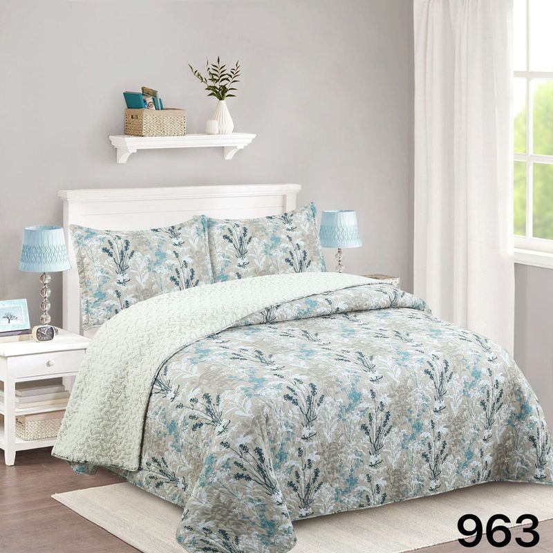 GENERICO - Cubrecama Quilt Sherpa 2 Plazas - Fearless M963