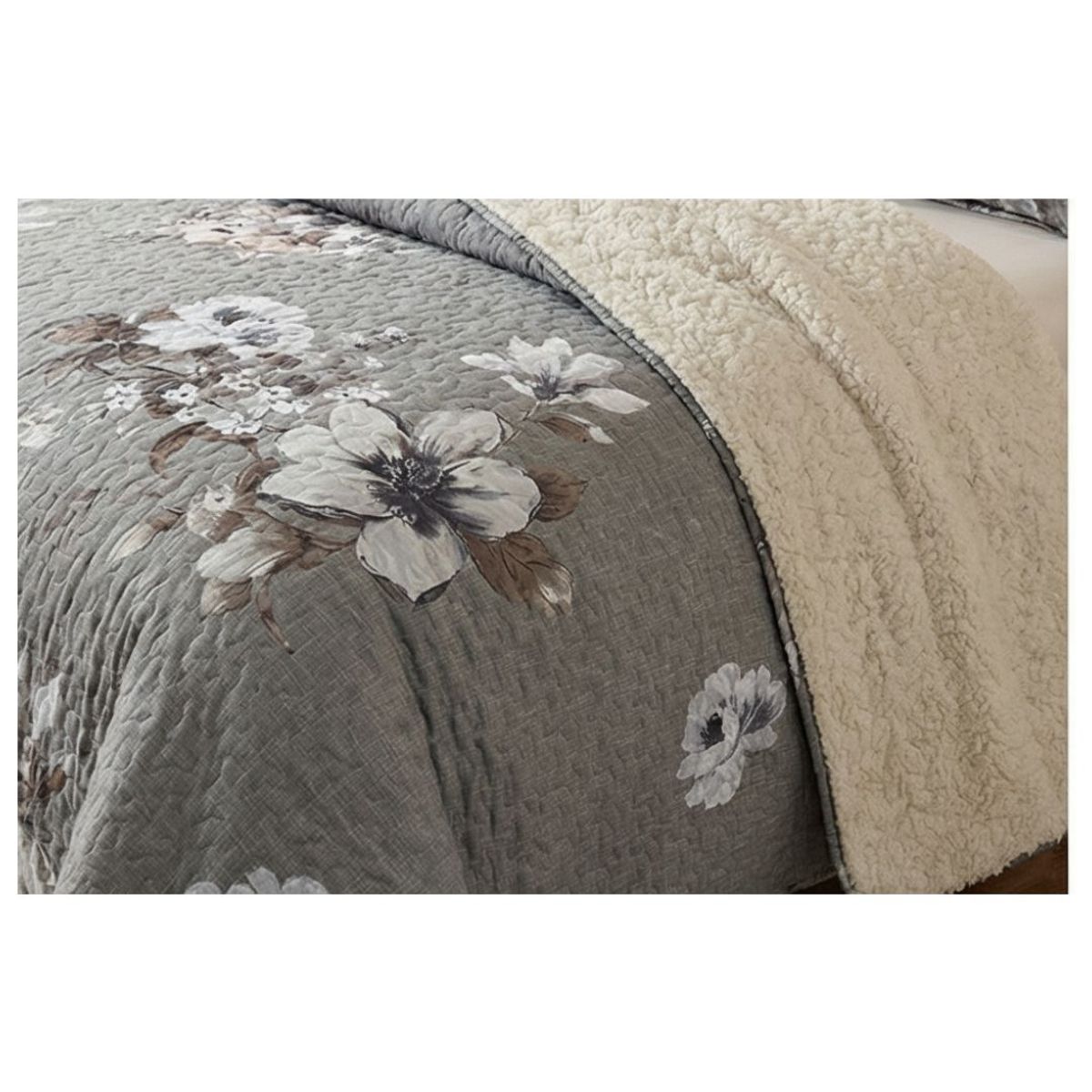 GENERICO - Cubrecama Sherpa 2 Plazas - Catrina Rosas M962