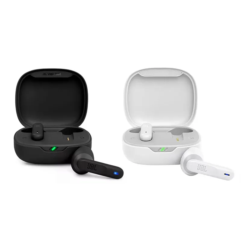 JBL - Set 2 De Audífonos Bluetooth Jbl Wave 300 Vibe  Tws Negro y Blanco